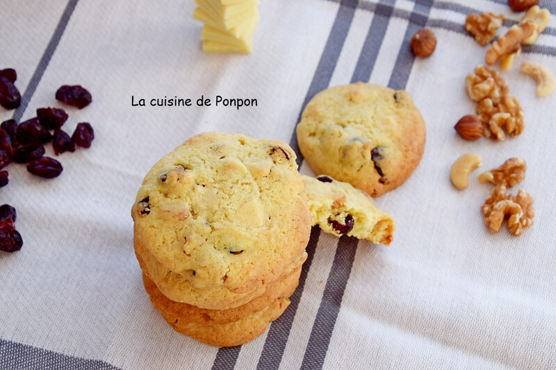 cookies chocolat blanc et cranberries (12)