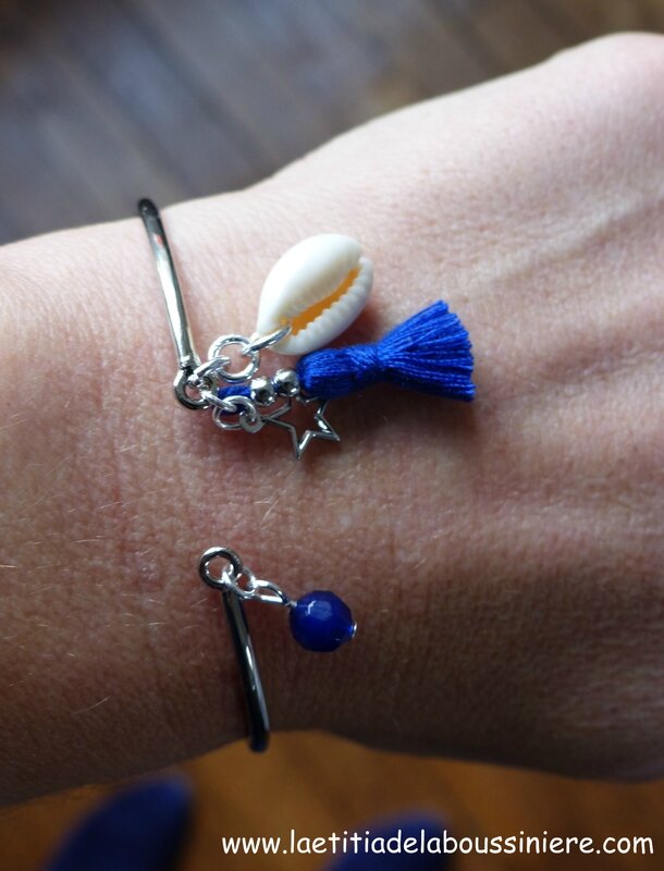 Bracelet Agatha (bleu et argenté) - 15 €