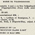 1890 04 Mai : Adjudication des travaux pour l'Ecole