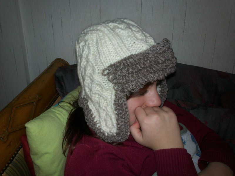 tricoter un bonnet chapka