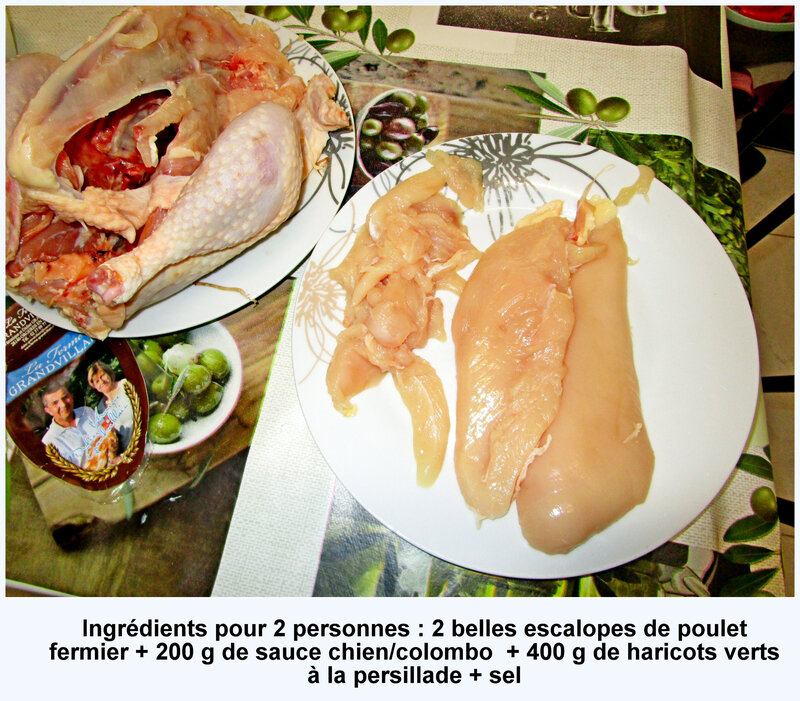 ingredients poulet chien colombo