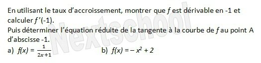 1ere derivation taux d'accroissement 1 2