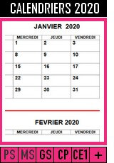 V340 BIS -Calendriers-Calendriers 2020