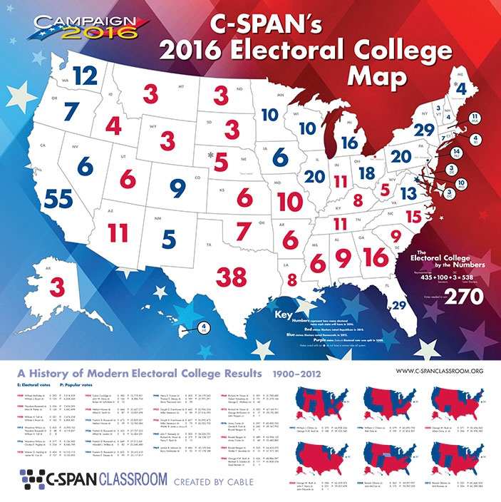 Electoral College Map 2016