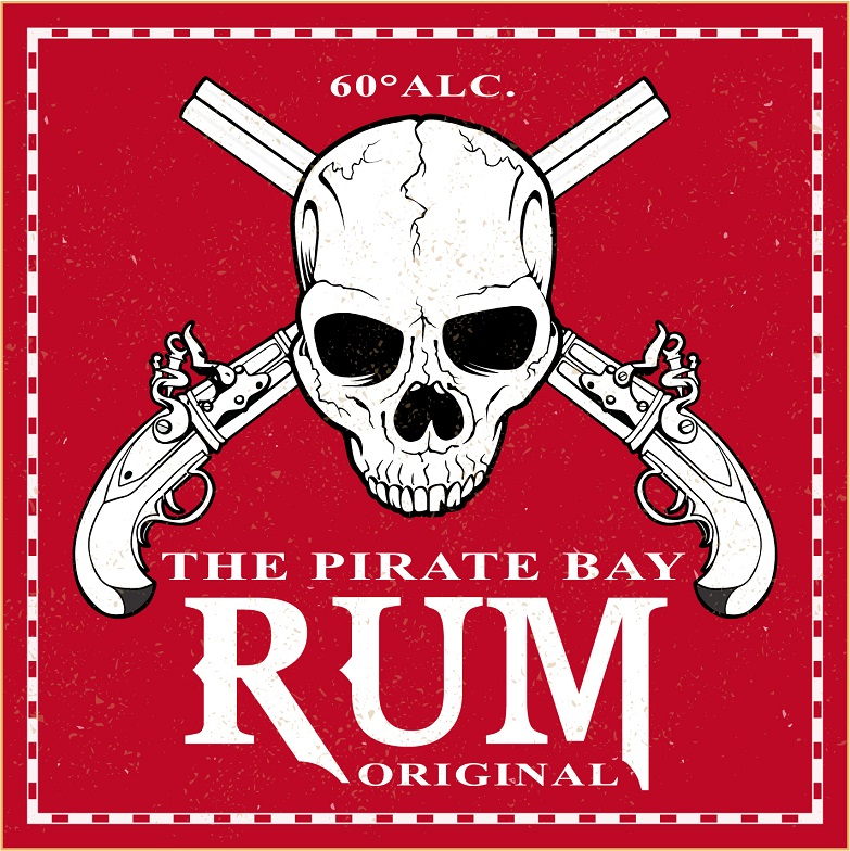 label pirate skull rum printable rhum Birthday 17