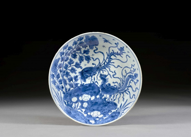A blue and white porcelain dish, Qing dynasty, Kangxi period (1662-1722)