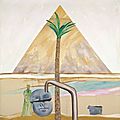<b>David</b> <b>Hockney</b> (b. 1937), Great Pyramid at Giza with Broken Head from Thebes