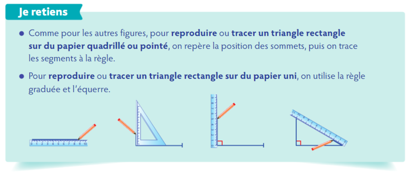 trace écrite triangle rectangle