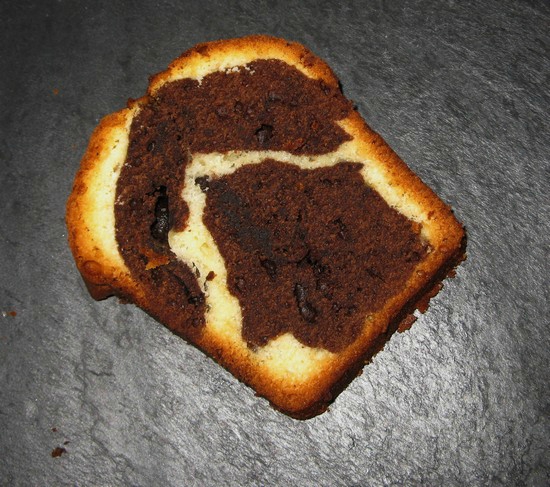 Cake marbr mascarpone chocolat noir et blanc A la table de