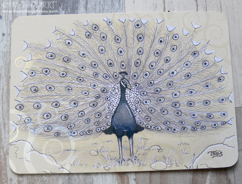 carte inktober paon face (1)