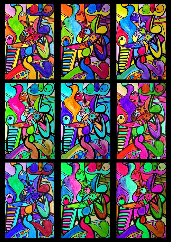 126_Compositions abstraites_Picasso cassé (panneau collectif)