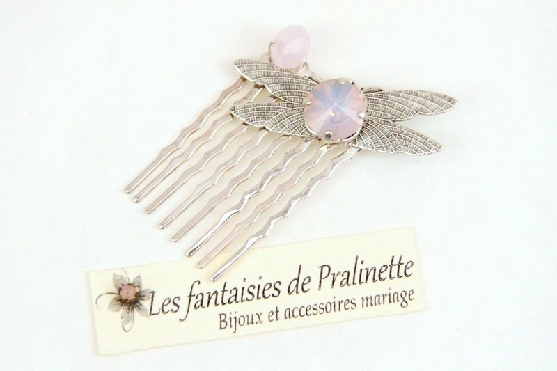 accessoires-peigne-libellule-et-cabochon-cristal-argenté-rose-opal