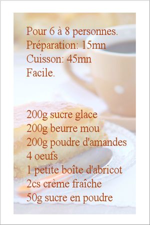 recette moelleux abricot