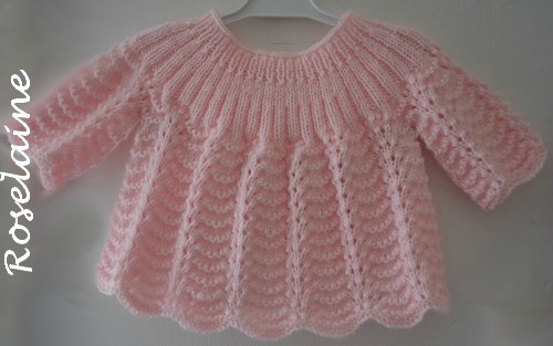 Roselaine tricot brassière point vagues 2