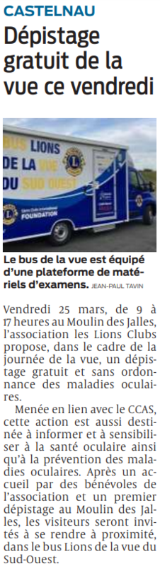 2022 03 23 SO Dépistage gratuit de la vue ce vendredi