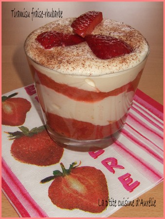 recettes dessert Tiramisu fraise rhubarbe