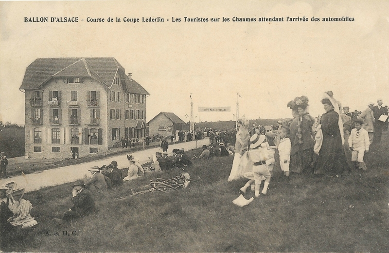 CPA Ballon d'Alsace Grand Hôtel Stauffer Course Lederlin
