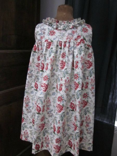 Robe BRUNE en coton fleuri très anglais (6)