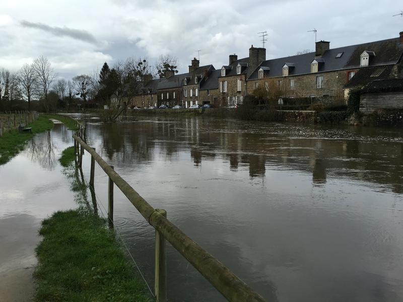 inondation crue 14 février 2016 Ducey Sélune Pavement