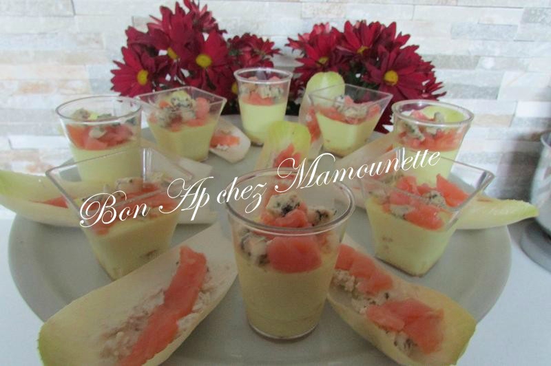 verrines mascarpone et feuilles d'endive saumon fumé 014