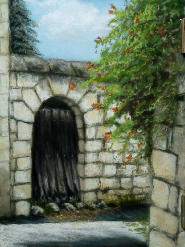 0125 la vieille porte pastelcard 30x40 déc 13