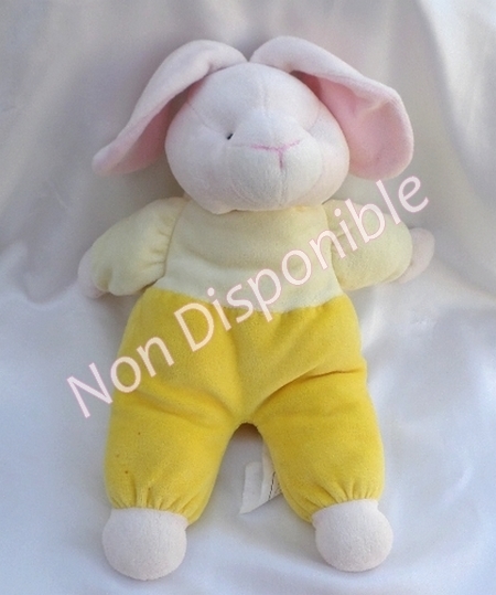 Doudou Peluche Lapin Jaune Oreilles Rose Ikea