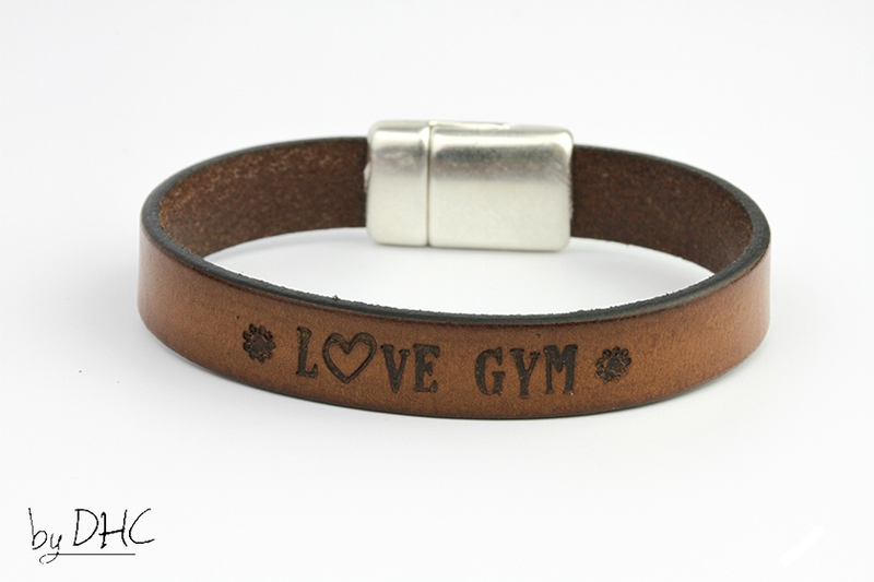 bracelet gym cuir marron