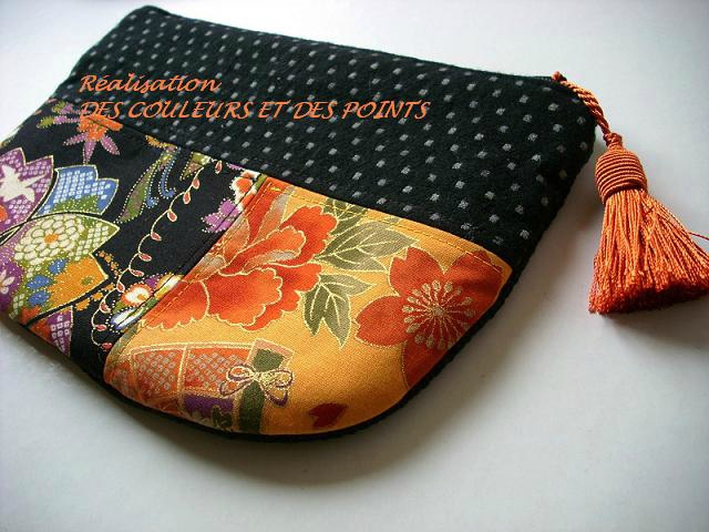 TROUSSE TISSUS JAPONAIS POMPON ORANGE DETAILS BIS