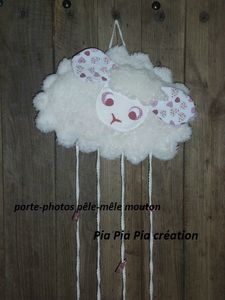 pêle-mêle mouton en tissu by Pia Pia Pia création
