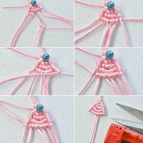 How to Make Pink and Blue Nylon Thread Butterfly Bow Friendship Bracelets6004005