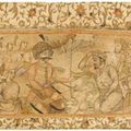 Shah Abbas reçoit un hôte. Signé Shaykh Abbassi. Art safavide, daté 1065 A.H./<b>1655</b> A.D.