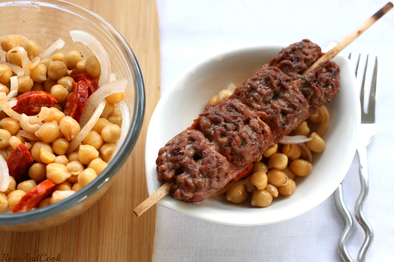 BrochetteKebabSaladePoisChiches