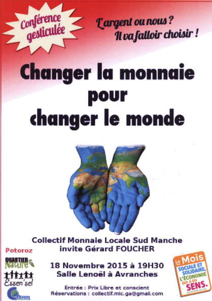 collectif monnaie locale sud Manche Avranches Gérard Fouchet novembre 2015