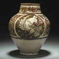 A monumental <b>Kashan</b> ceramic lustre vase, Persia, mid-12th century