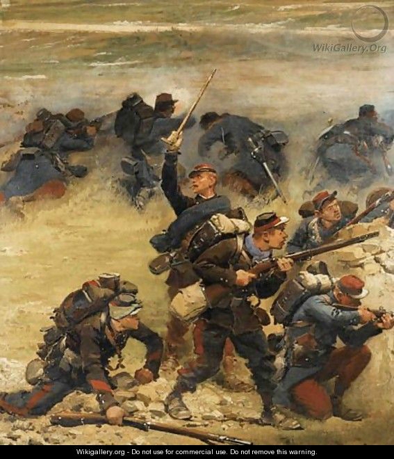 Detaille, mobiles et lignards au feu