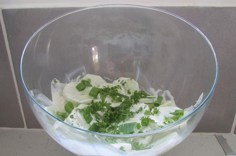 Concombre crème fleur de sel et persil ciboule du jardin 011