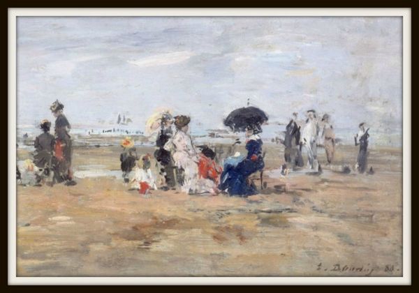 trouville-scene-on-the-beach