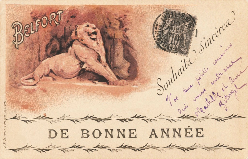 CPA Bonne Année Lion img208R