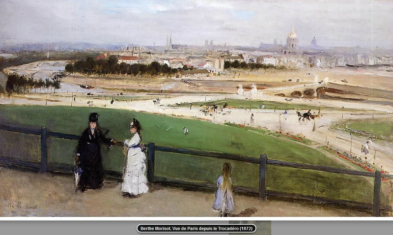 Paris depuis le Trocadéro, Morisot (1872)