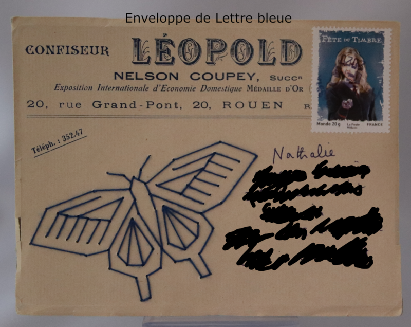 enveloppe lettre bleue 20