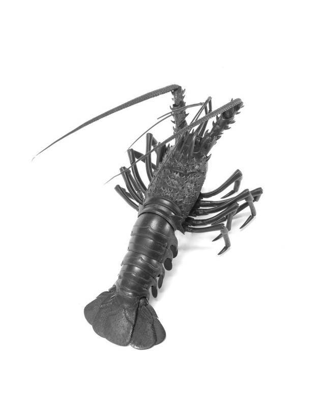 Iron model of a spiny lobster, made by an unknown artisan