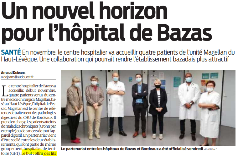 2020 10 05 SO Un nouvel horizon pour l'hôpital de Bazas