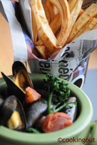 Moules au chorizo et ses frites de Panais recettes Moules au chorizo et ses frites de Panais