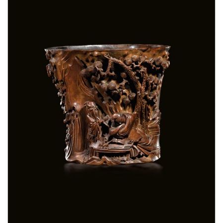 A_carved_Boxwood_brushpot