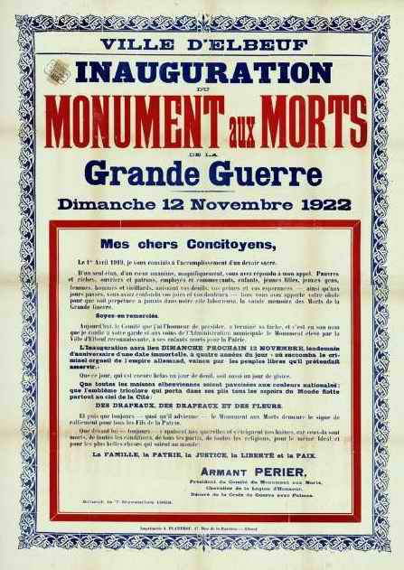 inaug elbeuf monum aux moerts