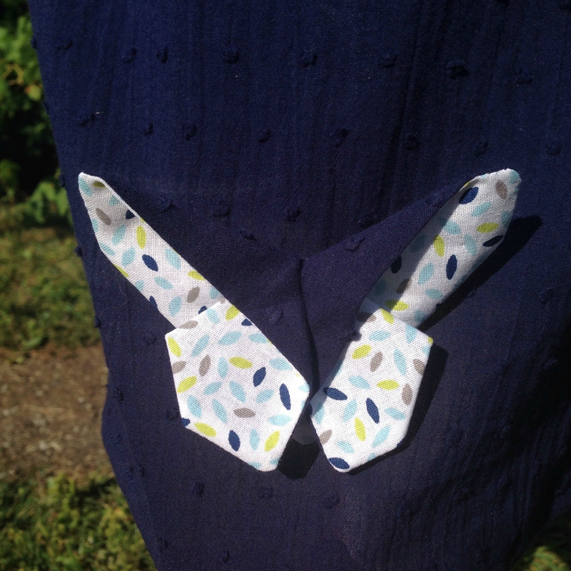 Papillon origami en tissu