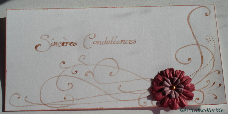 Carte condoléances Bernadette