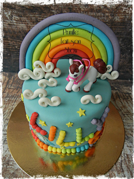 rainbow cake my little pony prunillefee