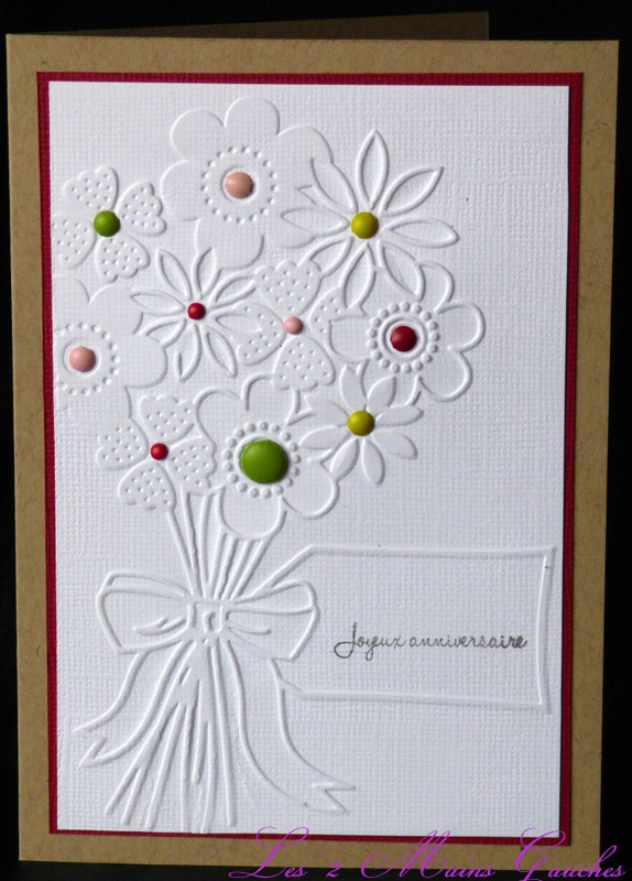 carte d'anniversaire avec bouquet de fleurs coloré