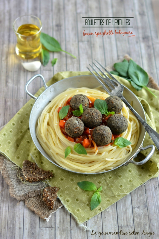 boulettes vegan lentilles noires - spaghetti 5